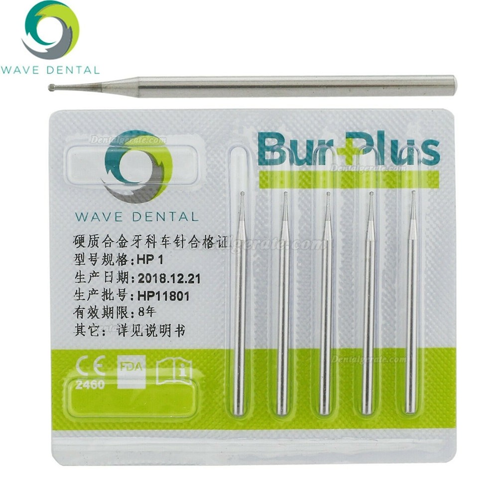 10 St&uuml;ck WaveDental Handst&uuml;ck-Schaft(HP) Hartmetallbohrer Zahnmedizin HP 1/4 1/2 1 2 3 4 5 6 7 8 10# Runden Zahnbohrer